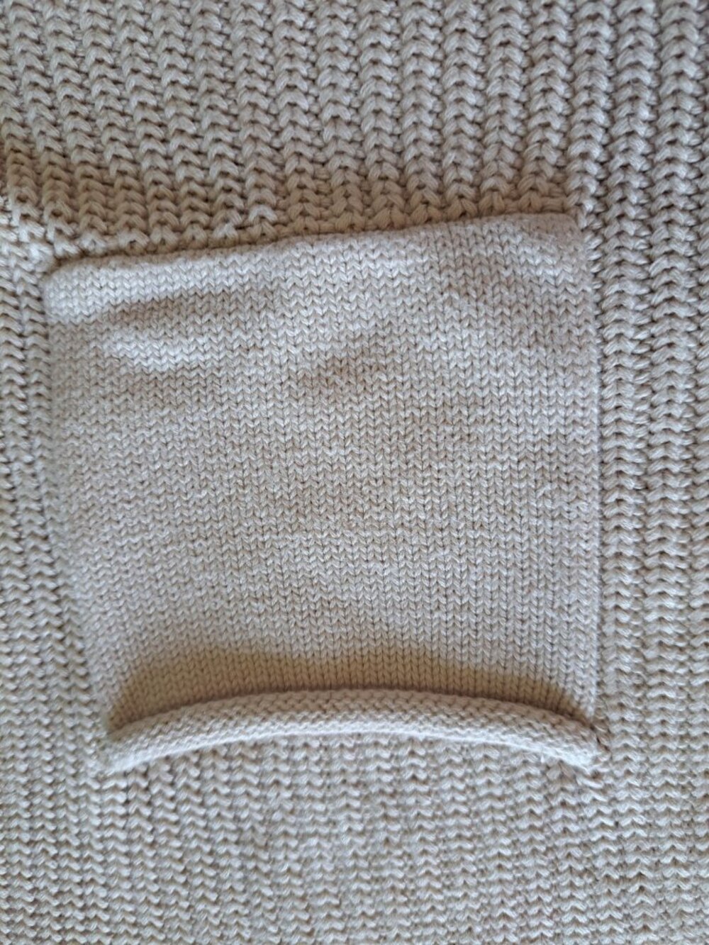 Lillusory Womens Beige Sleeveless Knit Boxy Fit Sweater Pocket M Cotton Minimali - Picture 2 of 7